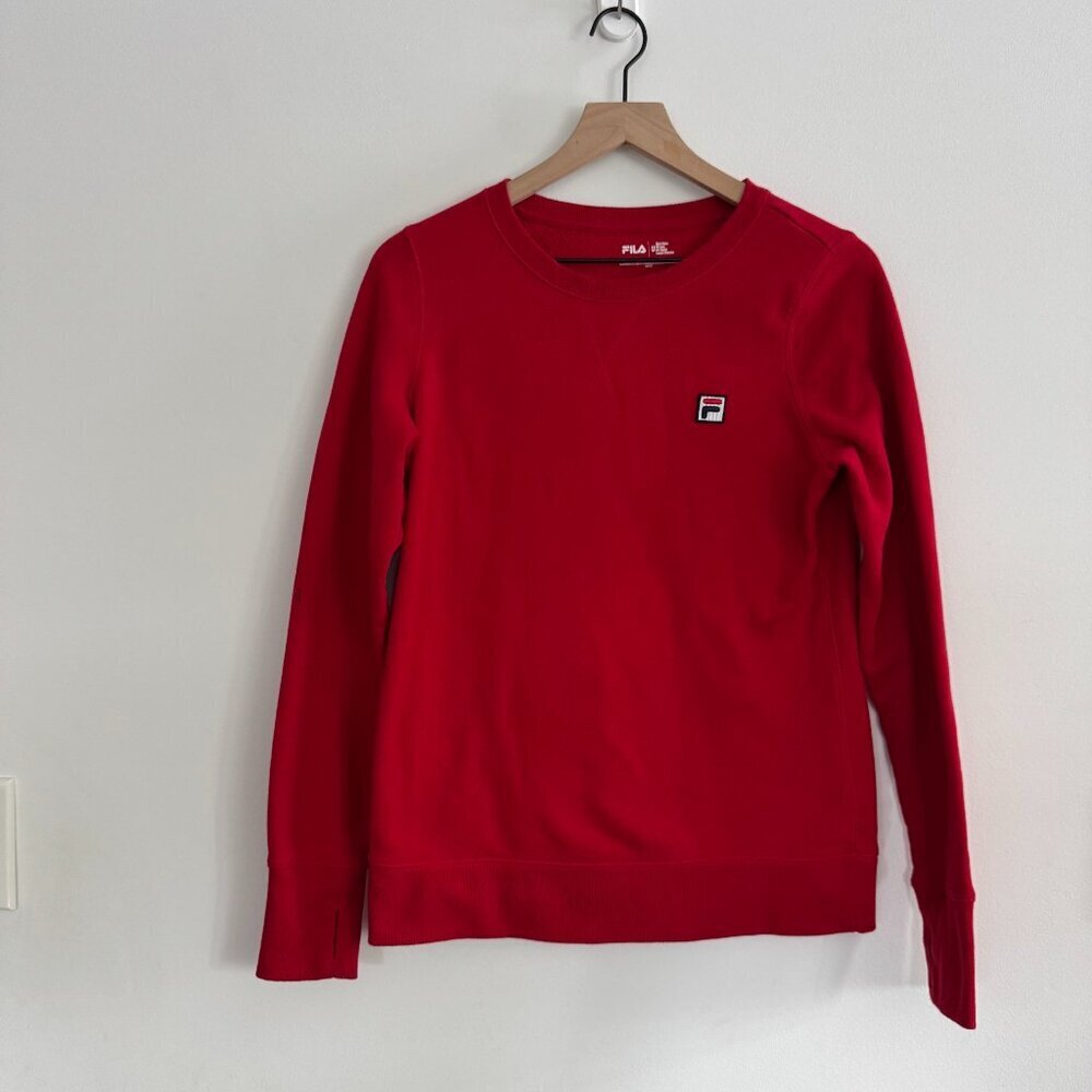 FILA Red Sweatshirt with Thumbholes
